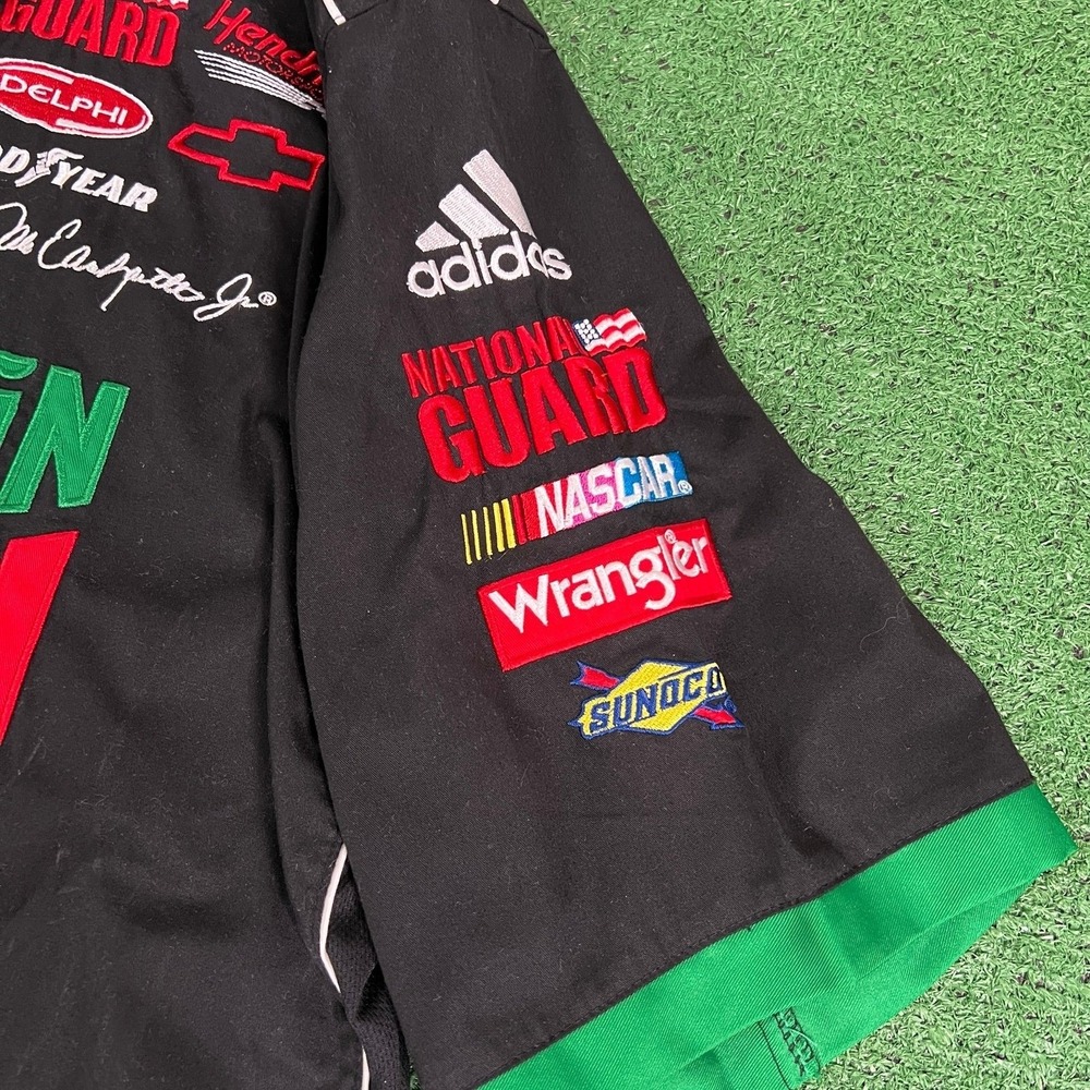 RARE Vintage NASCAR Mountain Dew Dale Jr Racing Button Up Shirt (Size - X Large) - Picture 9 of 12